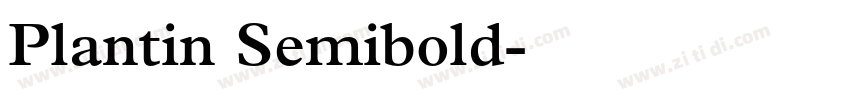 Plantin Semibold字体转换
